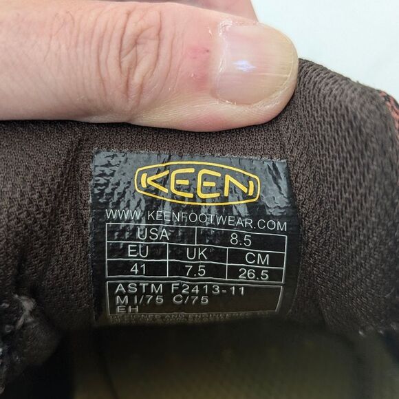 KEEN Destin Low Brown Leather Steel Toe EH Utility Safety work bootShoes Men 8.5 - Picture 8 of 13